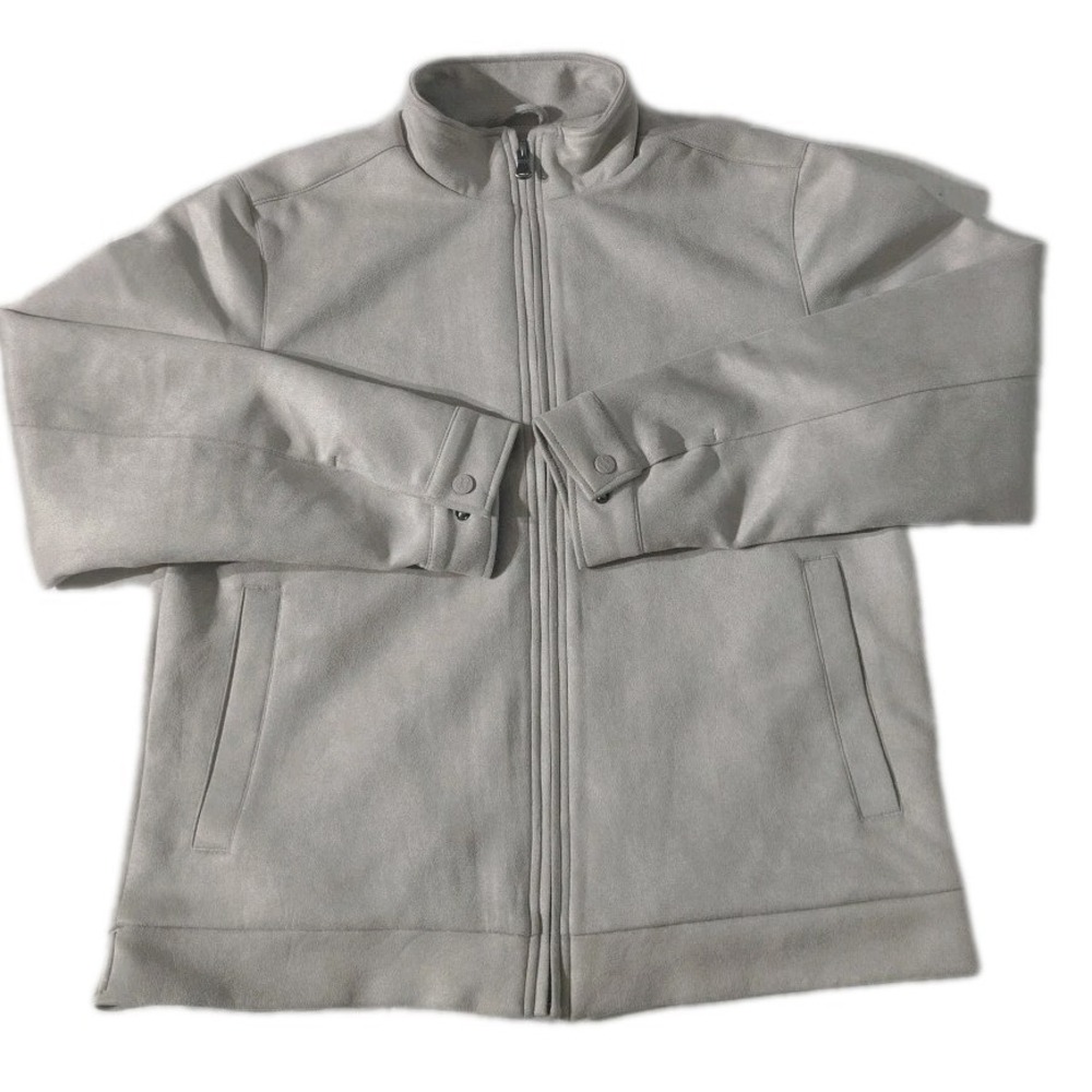 Robert Graham Mens‎ Medium Jacket Grey Vegan Suede